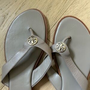 Tory Burch Gray Leather Sandals